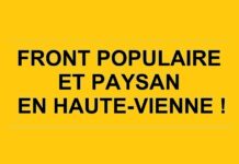 FRONT POPULAIRE ET PAYSAN EN HAUTE-VIENNE !