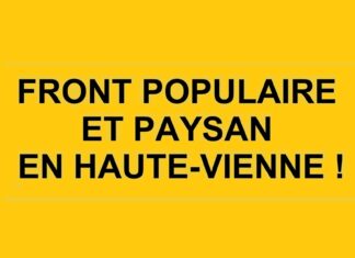 FRONT POPULAIRE ET PAYSAN EN HAUTE-VIENNE !
